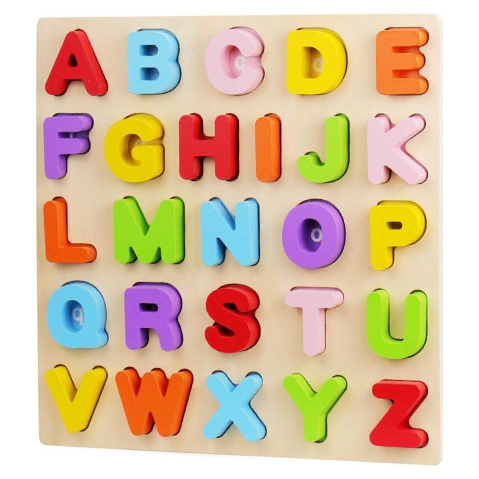 Rompecabezas de Alfabeto de Madera WOOD CITY para Niños