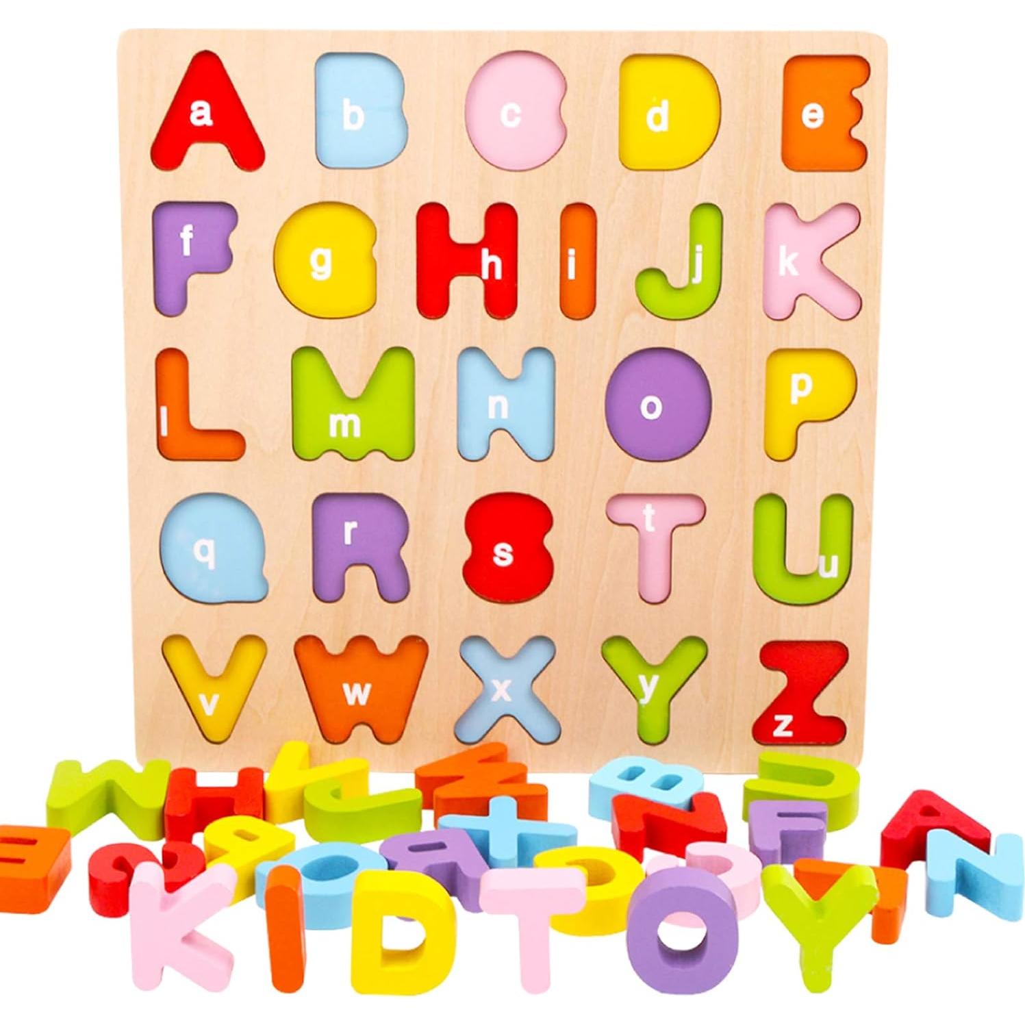 Rompecabezas de Alfabeto de Madera WOOD CITY para Niños