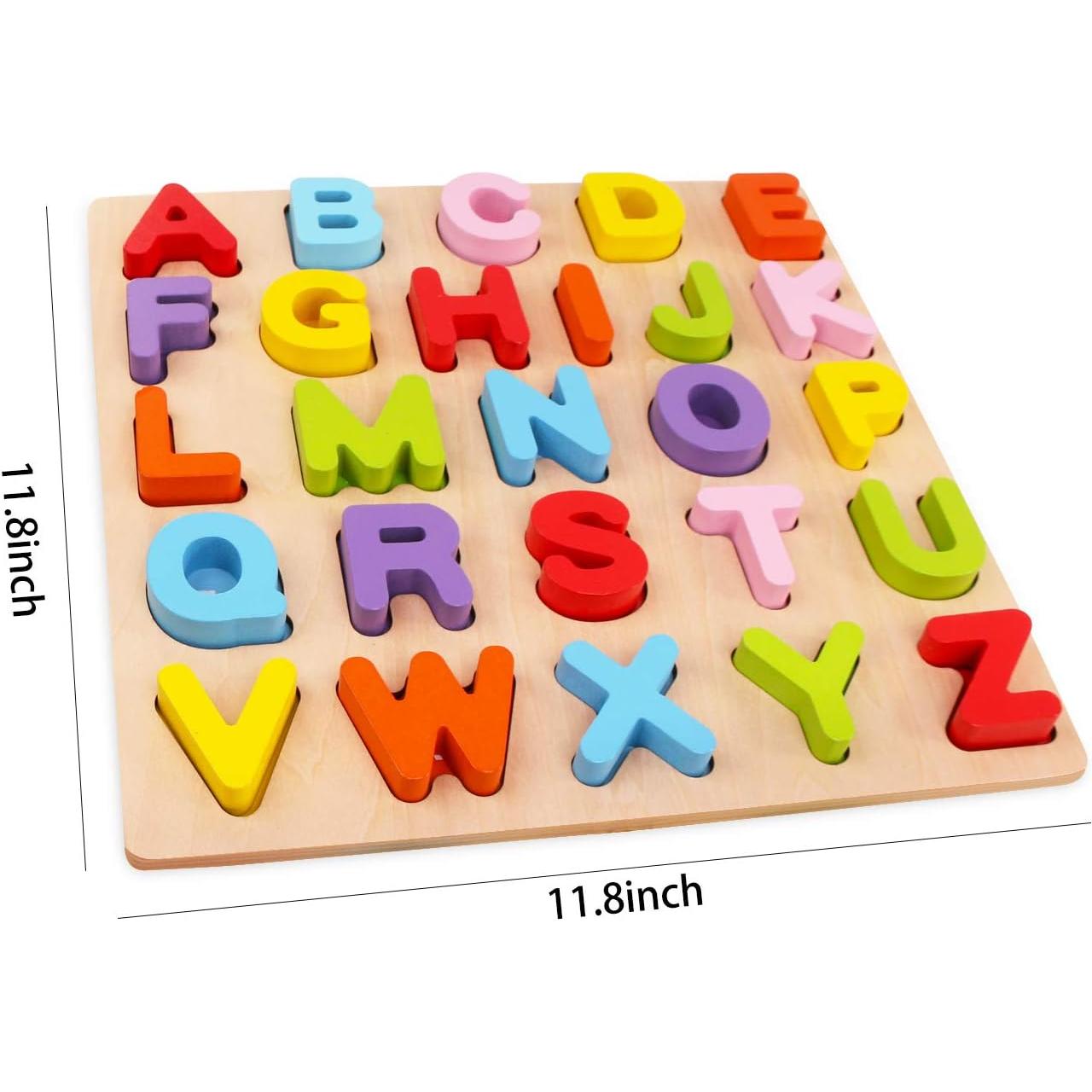 Rompecabezas de Alfabeto de Madera WOOD CITY para Niños