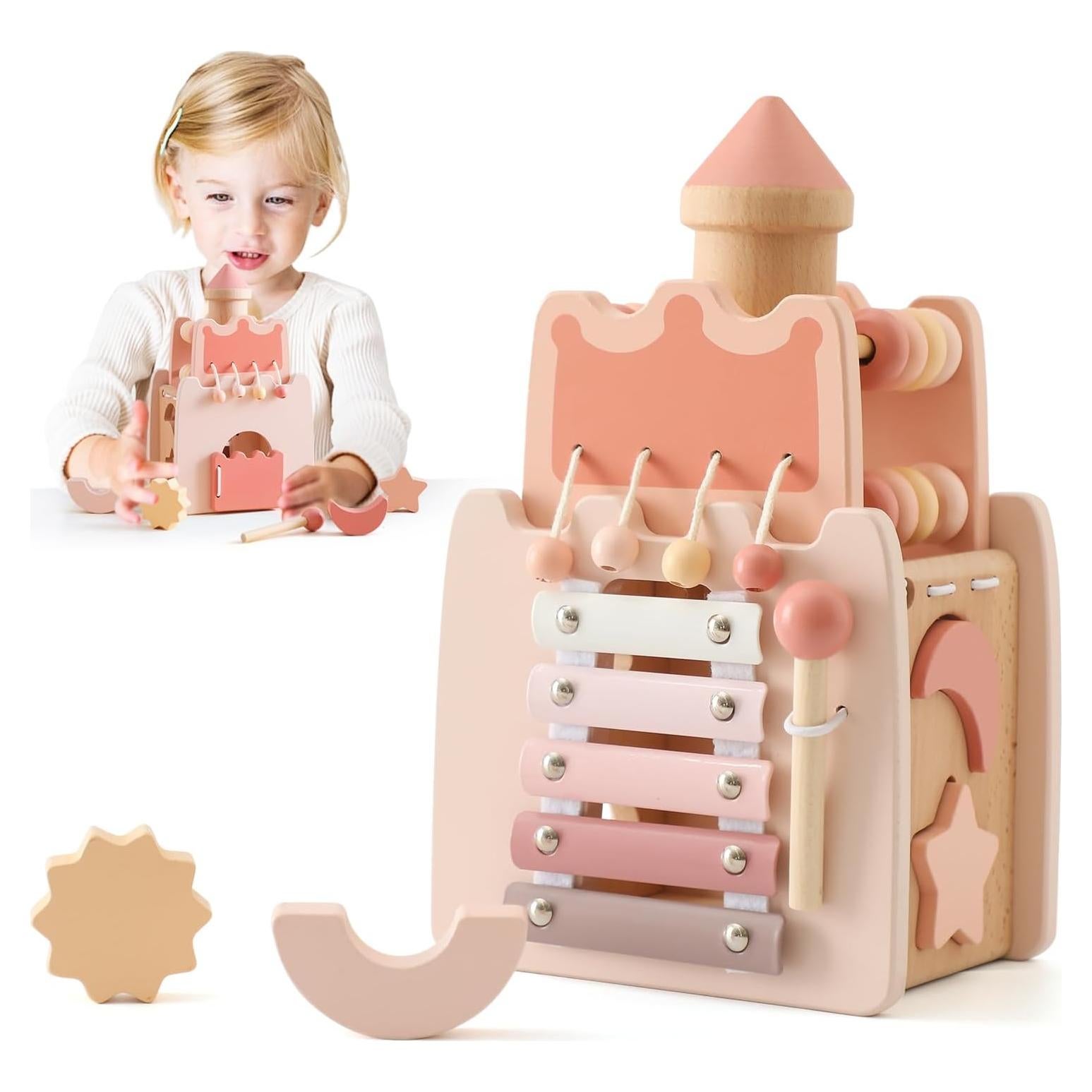 Cubo de Actividad de Madera Youuys 9 en 1 para Niños 3+