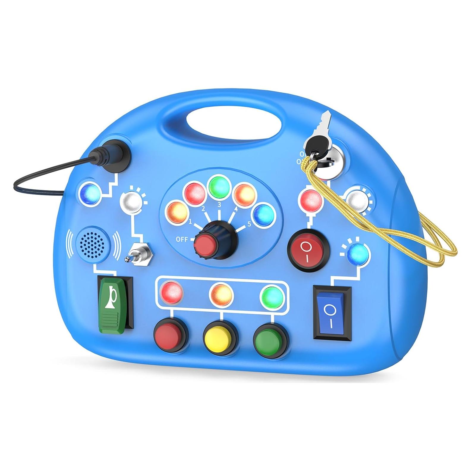 Tablero Ocupado Montessori JIWORT con Luz LED para Niños 1-3 Años