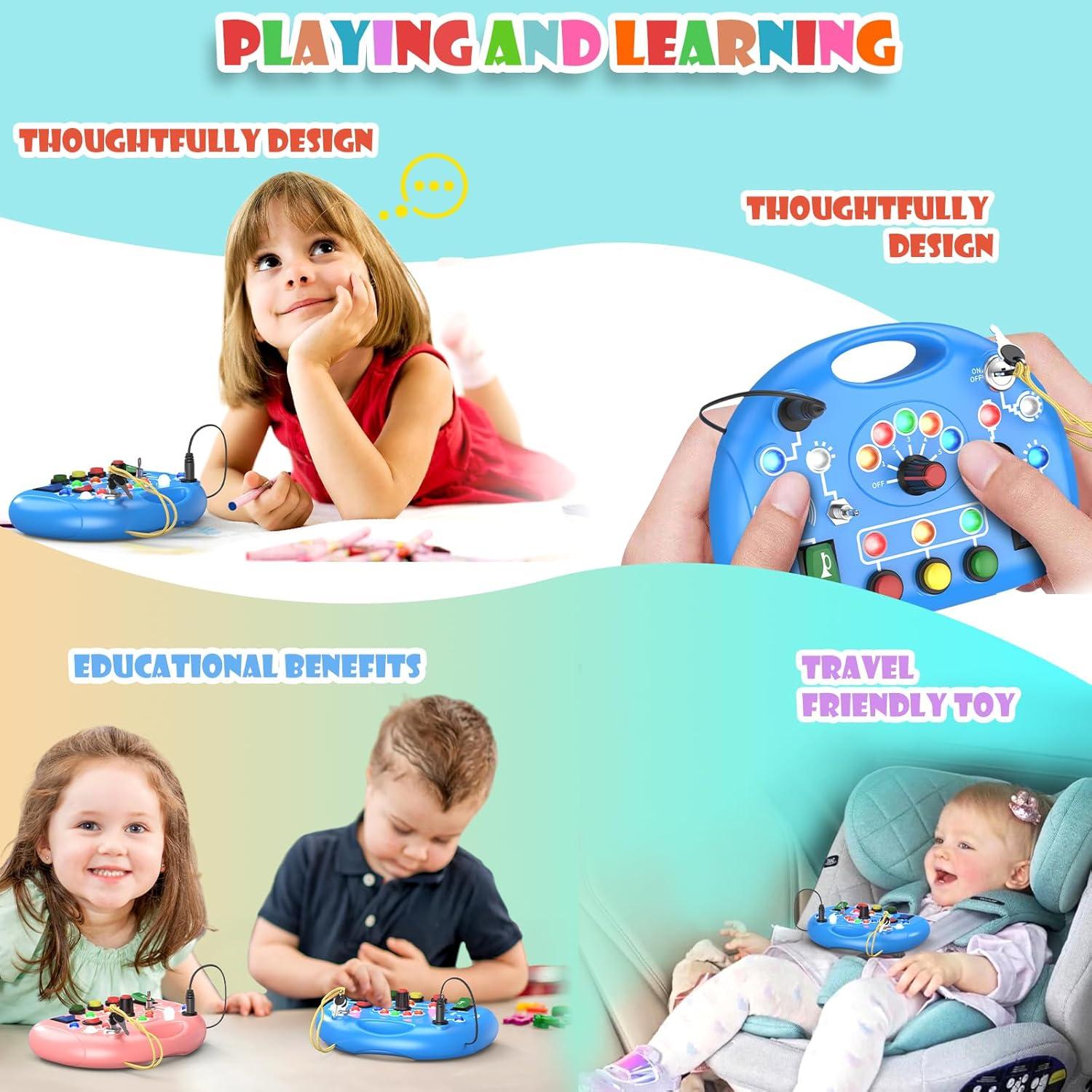 Tablero Ocupado Montessori JIWORT con Luz LED para Niños 1-3 Años