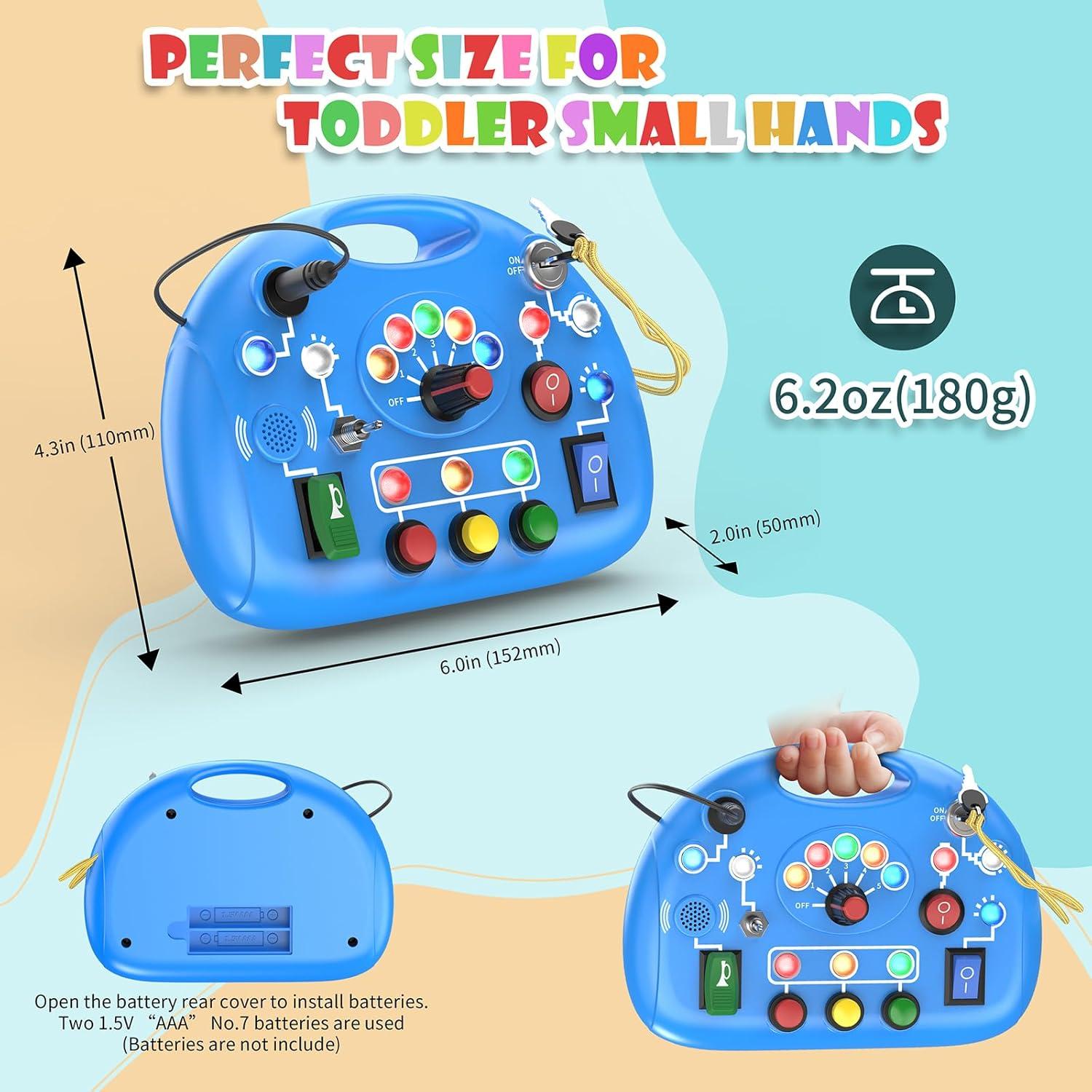 Tablero Ocupado Montessori JIWORT con Luz LED para Niños 1-3 Años