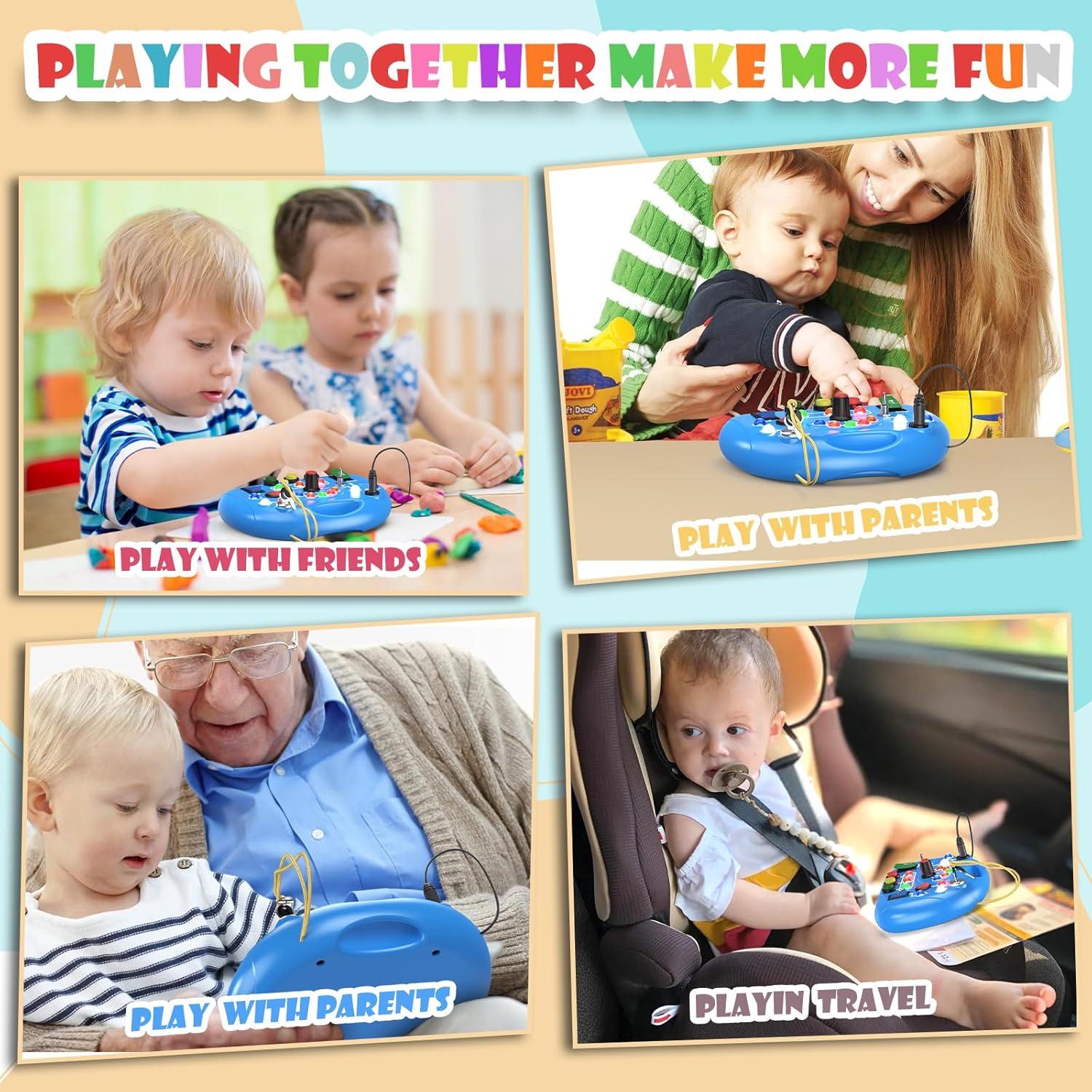 Tablero Ocupado Montessori JIWORT con Luz LED para Niños 1-3 Años