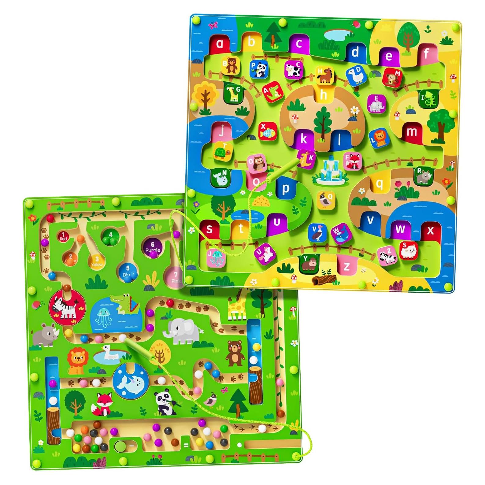 Rompecabezas Magnético de Madera Doble Cara 2 en 1 - Gran Zoológico