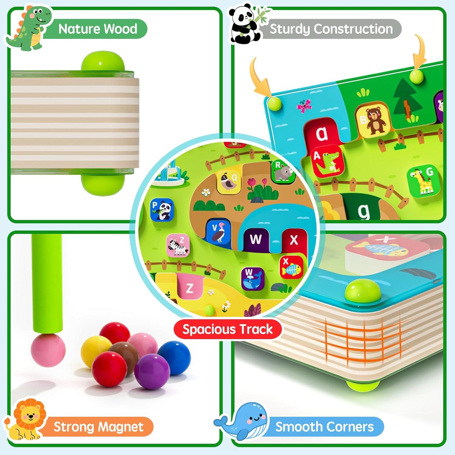 Rompecabezas Magnético de Madera Doble Cara 2 en 1 - Gran Zoológico