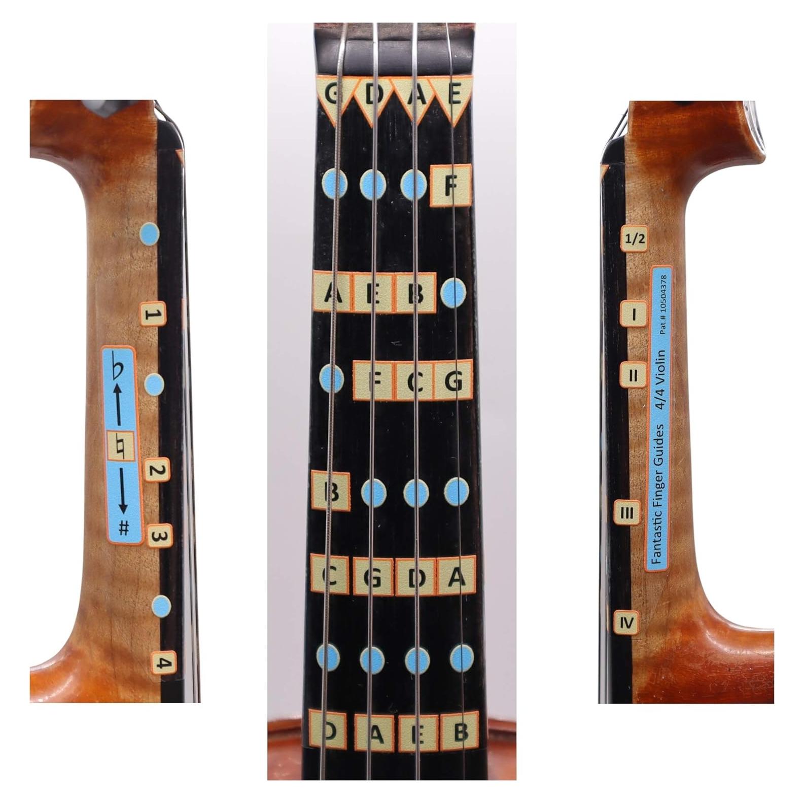 Guía de Dedos para Violín 1/2 Weston - Calcomanías para Notas