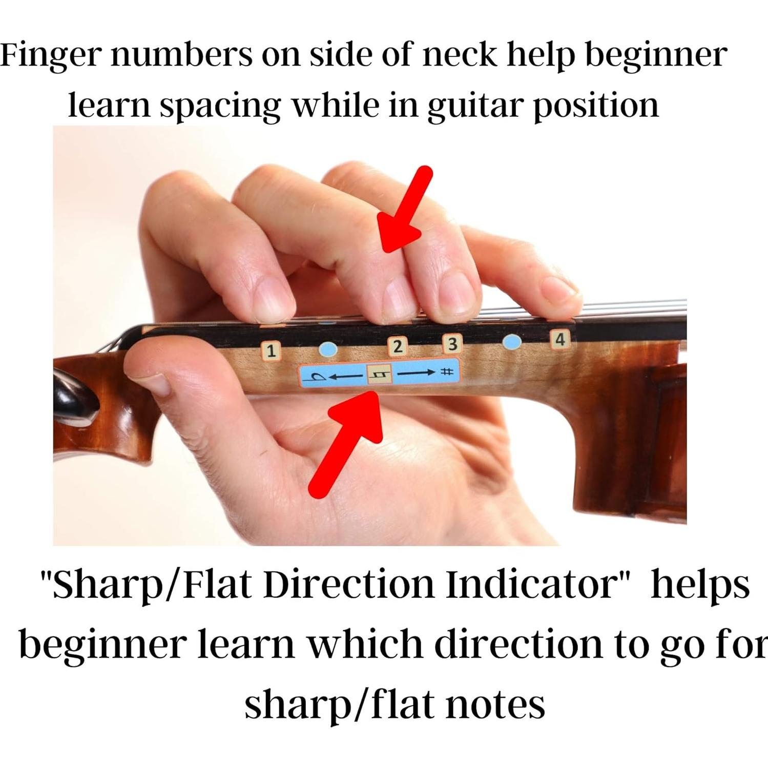 Guía de Dedos para Violín 1/2 Weston - Calcomanías para Notas