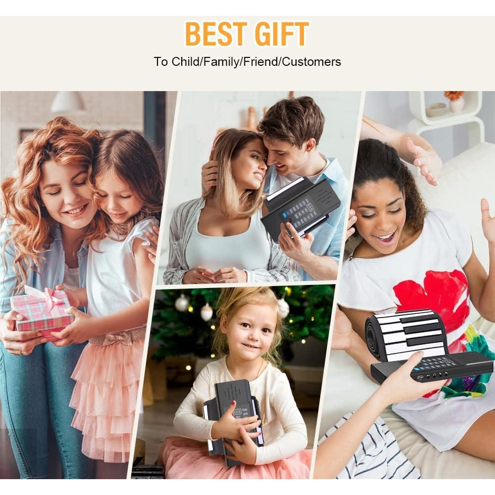 Piano Plegable KONIX PD61 de 61 Teclas Portátil con MIDI