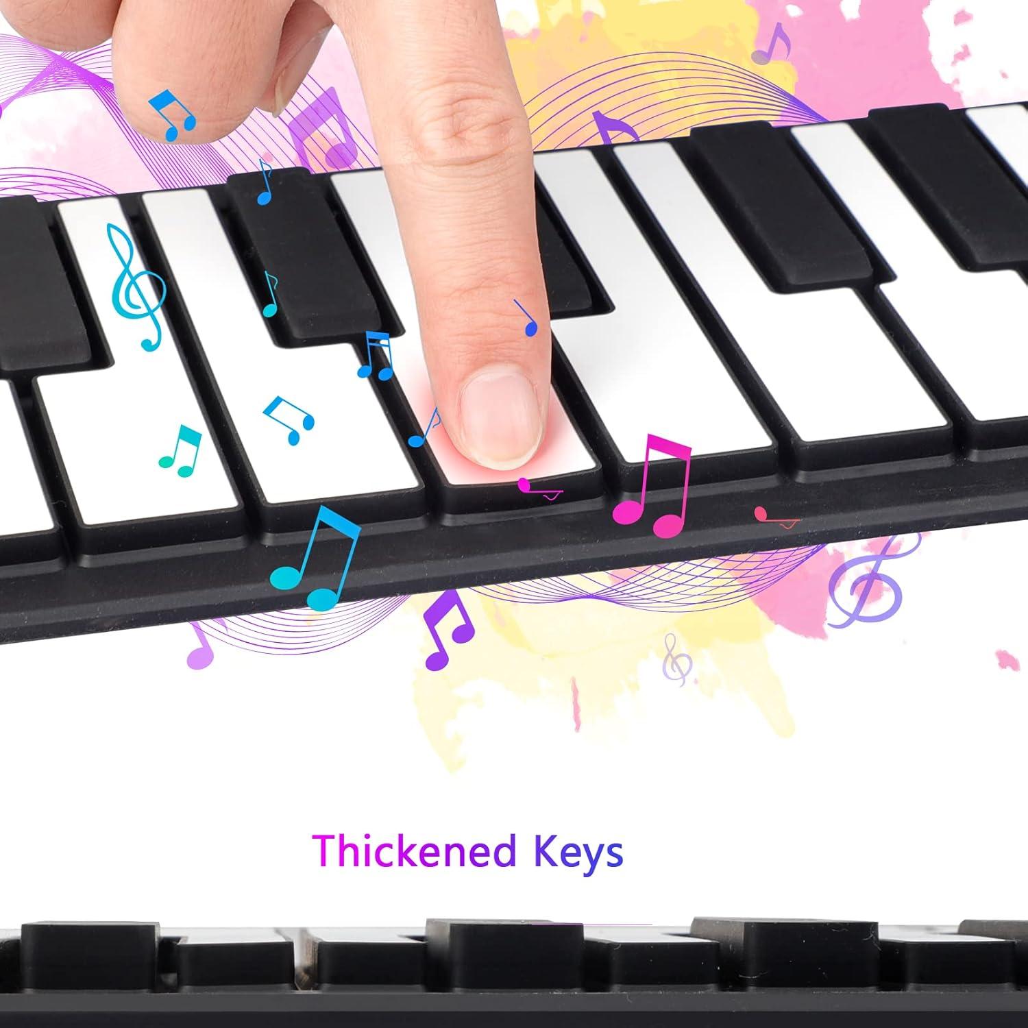 Piano Enrollable Vhffoso 49 Teclas con Bolsa y Batería Recargable