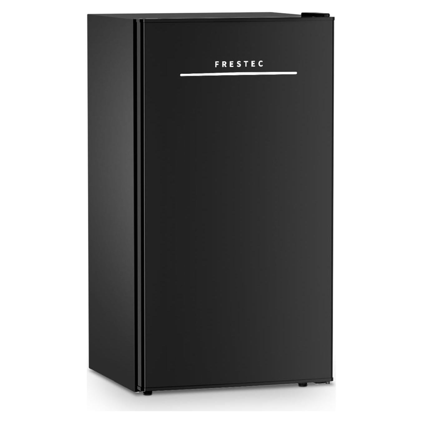 Frestec 3.2 Cu. Ft. Mini Fridge with Freezer Small Refrigerator, for Bedroom, Single Door, Energy Saving, Low Noise, Mini Fridge for Office (black)