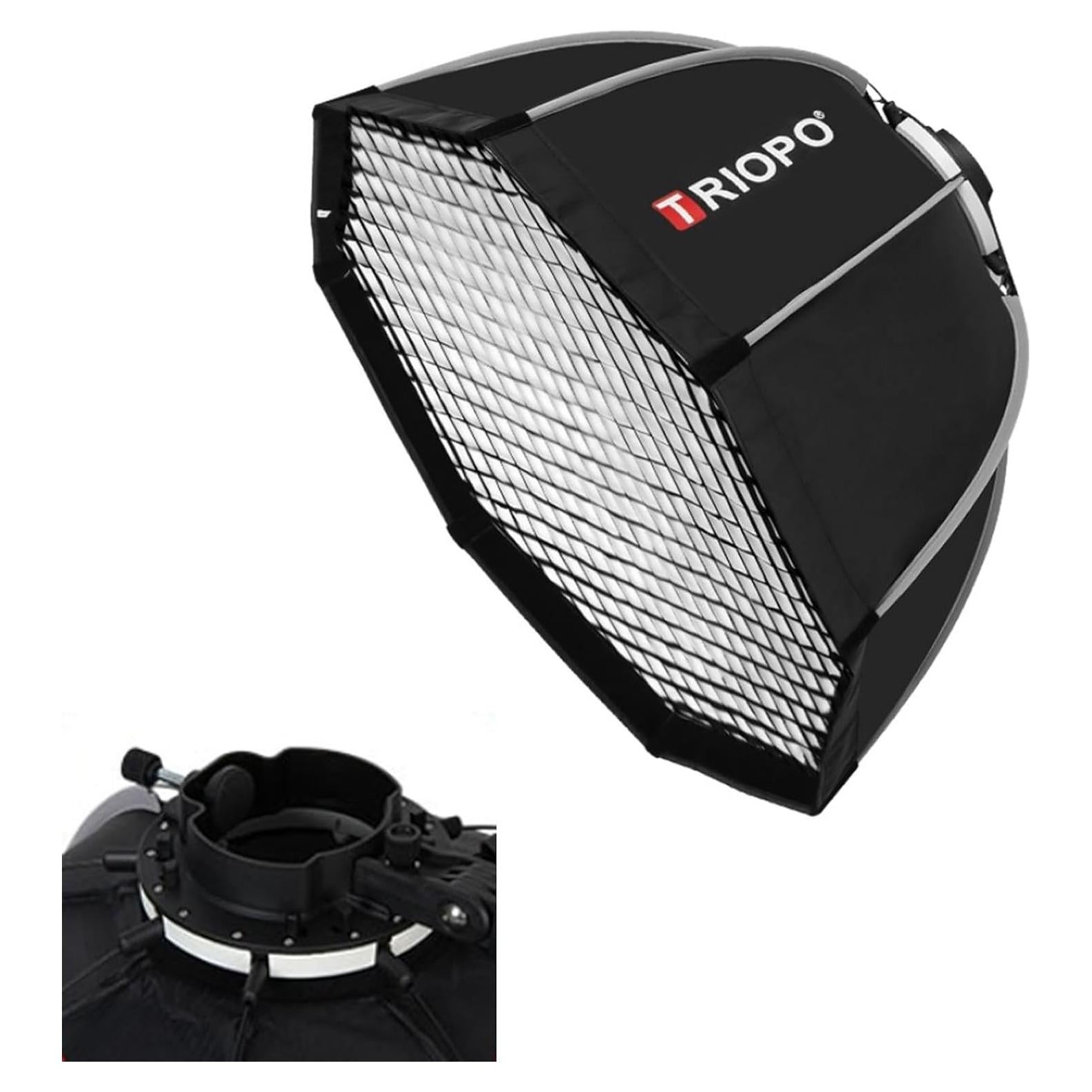 Softbox Octagonal Triopo KX90 90cm con Rejilla para Flash Godox