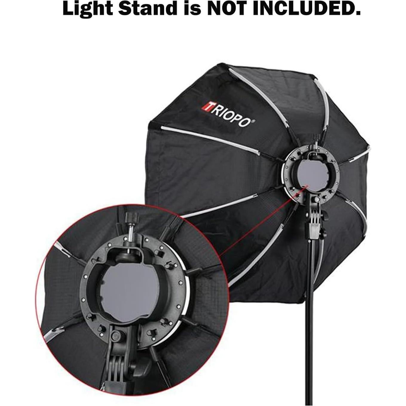 Softbox Octagonal Triopo KX90 90cm con Rejilla para Flash Godox