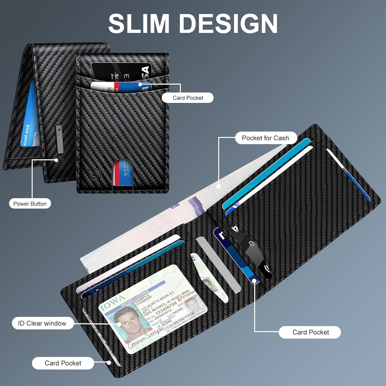 Billetera Inteligente SAMRT LB con AirTag para Hombres - Negro Carbón