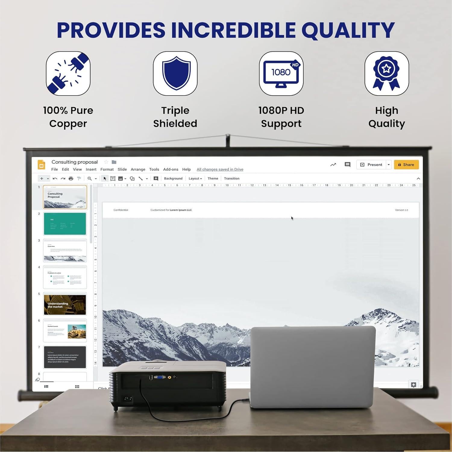 Cable HDMI a VGA Aurum 1.83m Macho a Macho 1080p Negro