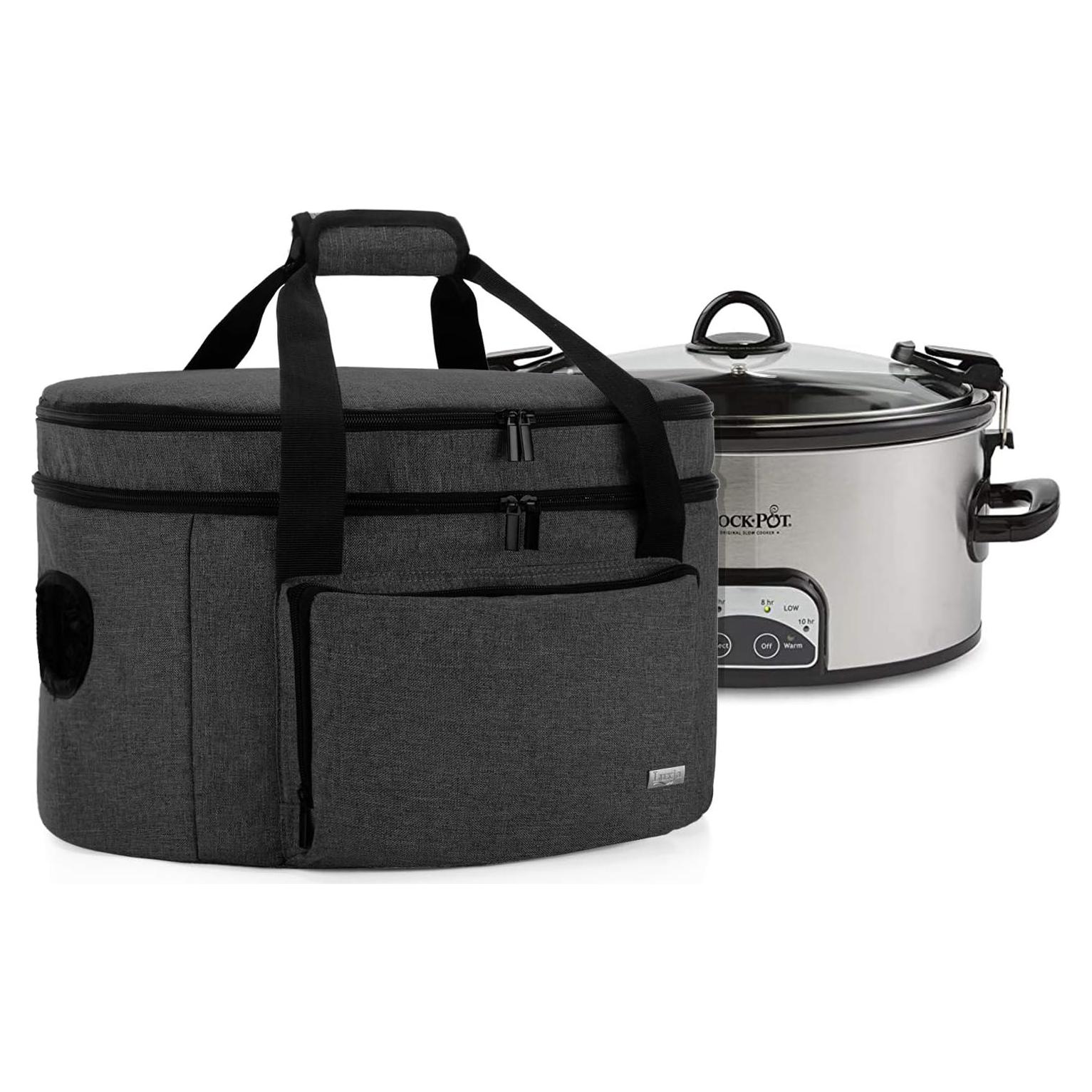 Bolsa de transporte para olla de cocción lenta LUXJA negra