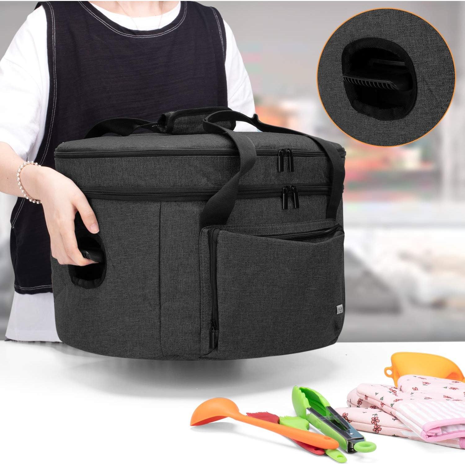 Bolsa de transporte para olla de cocción lenta LUXJA negra