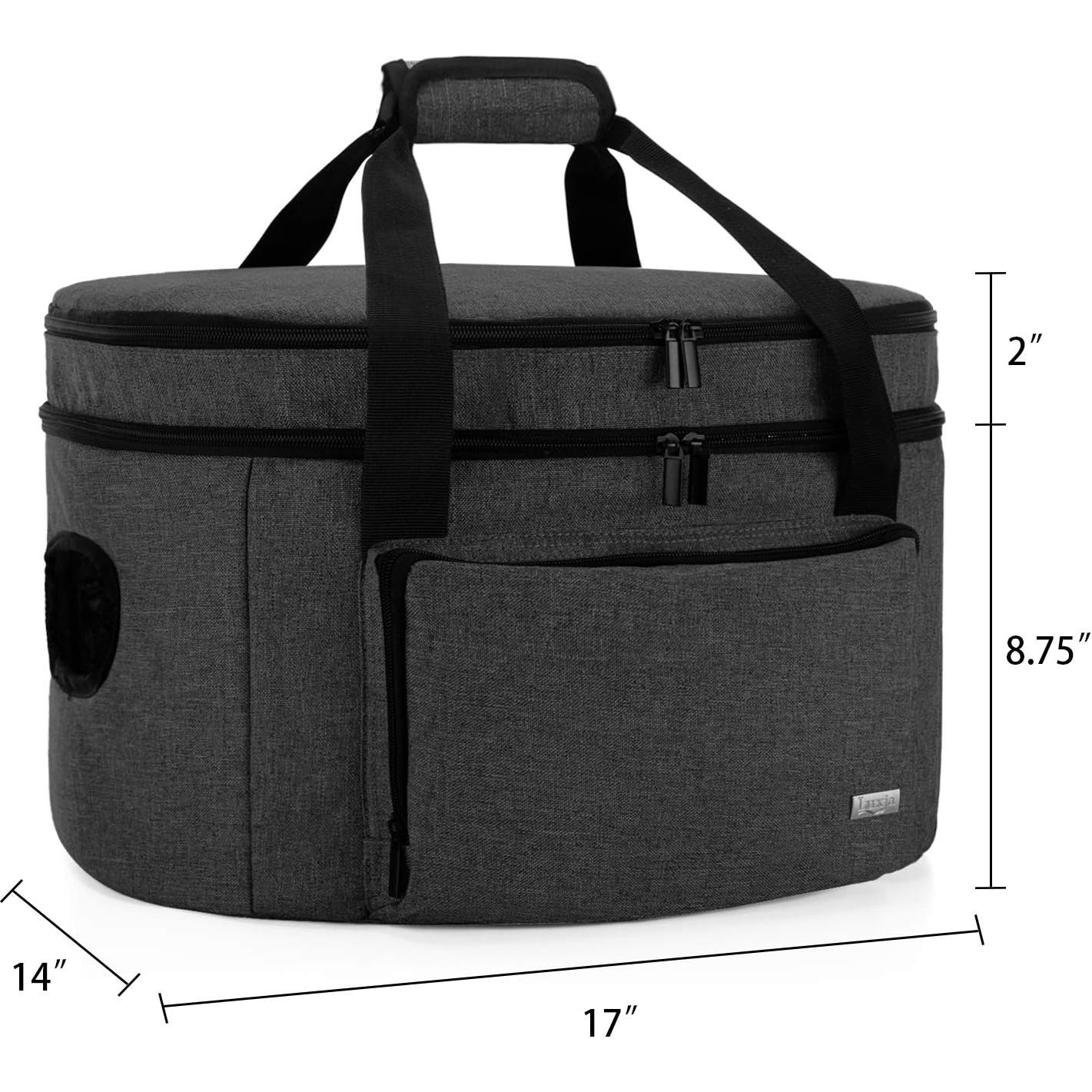 Bolsa de transporte para olla de cocción lenta LUXJA negra