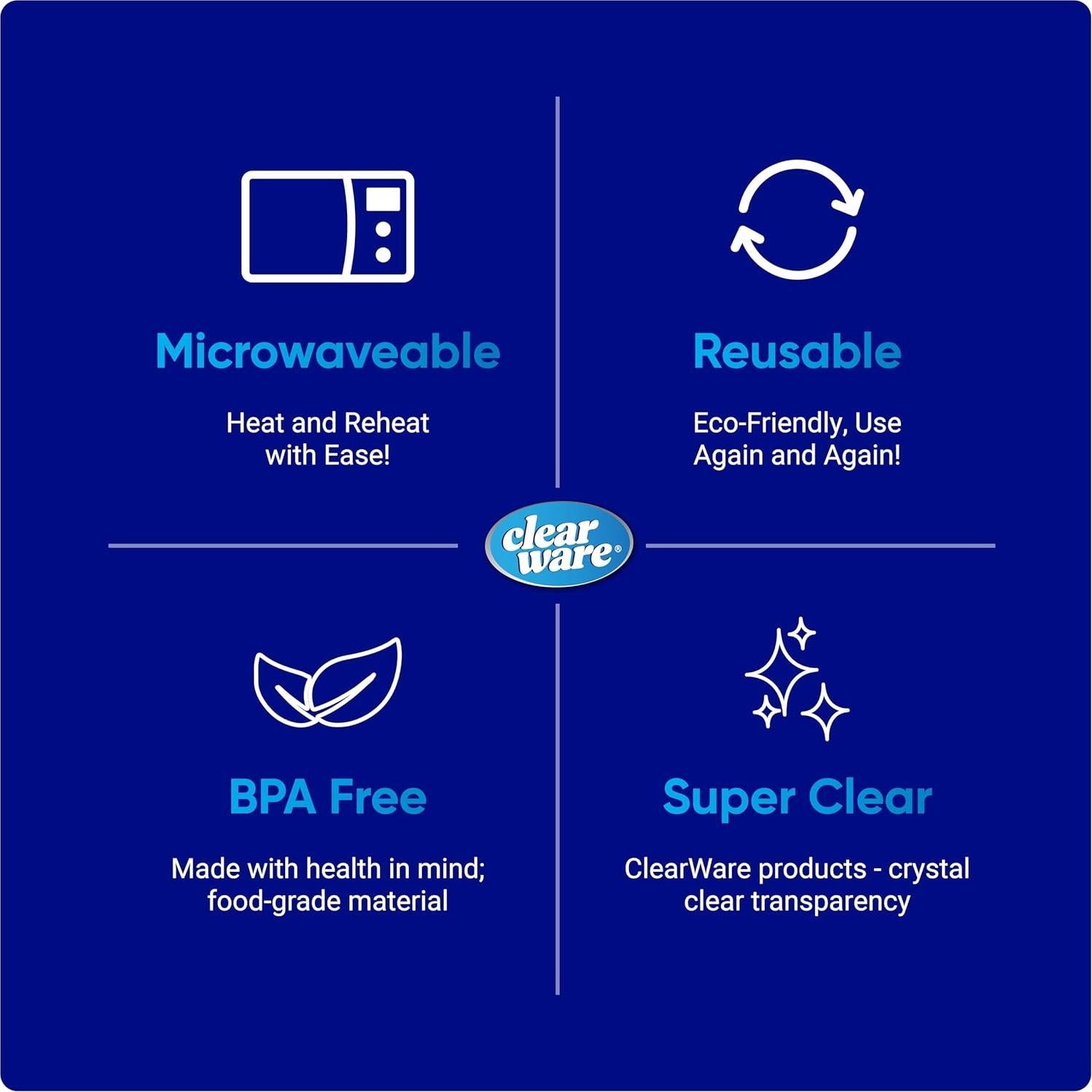 Bolsas de Almacenamiento Reutilizables CLEARWARE 100 Unidades