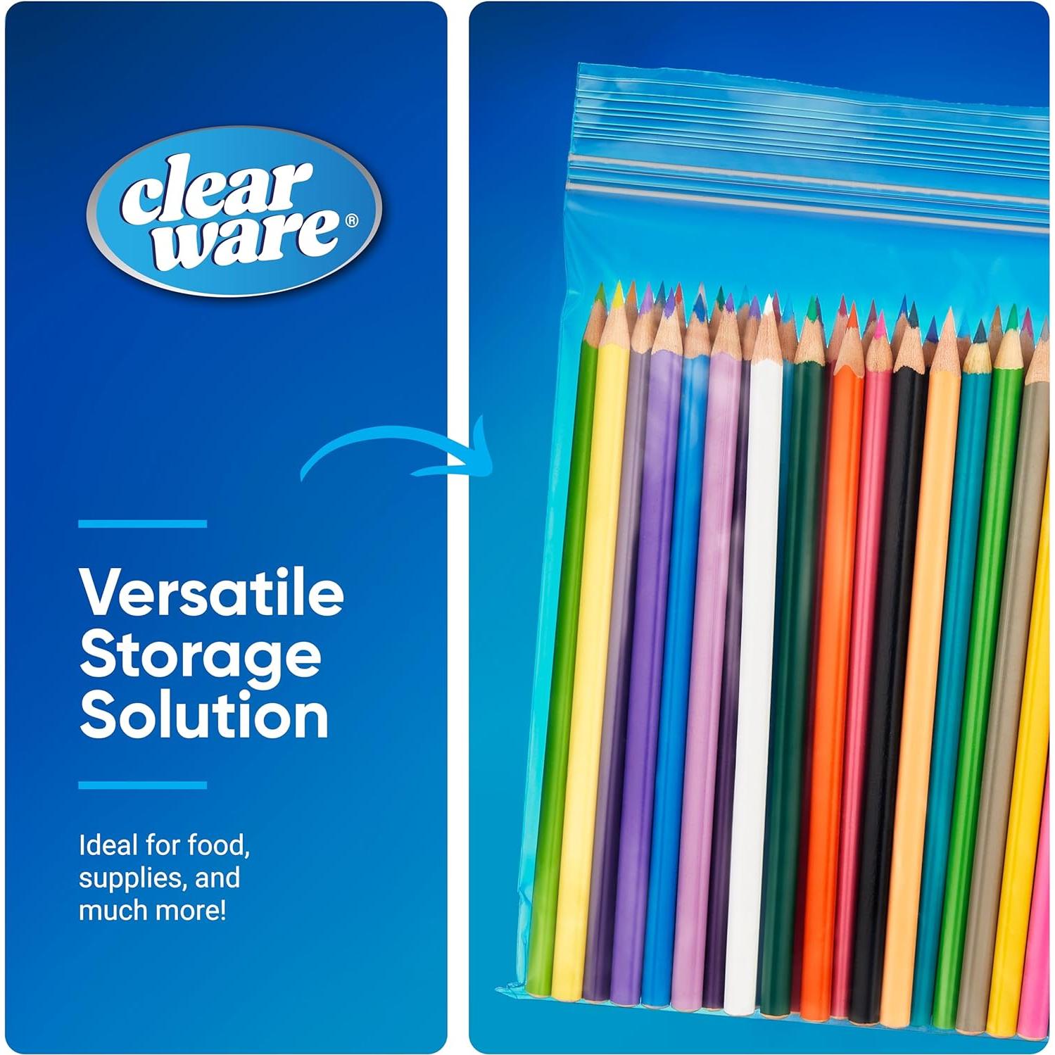 Bolsas de Almacenamiento Reutilizables CLEARWARE 100 Unidades