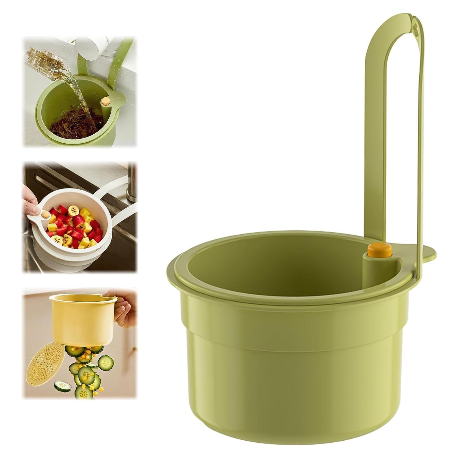 Canasta de Drenaje de Cocina CLORISLAND Verde Autolimpiante