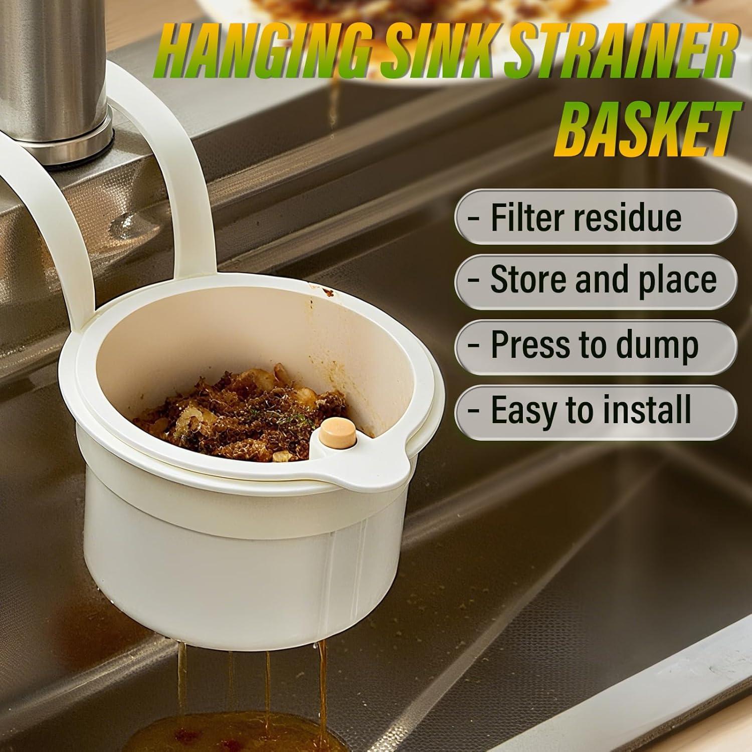 Canasta de Drenaje de Cocina CLORISLAND Verde Autolimpiante