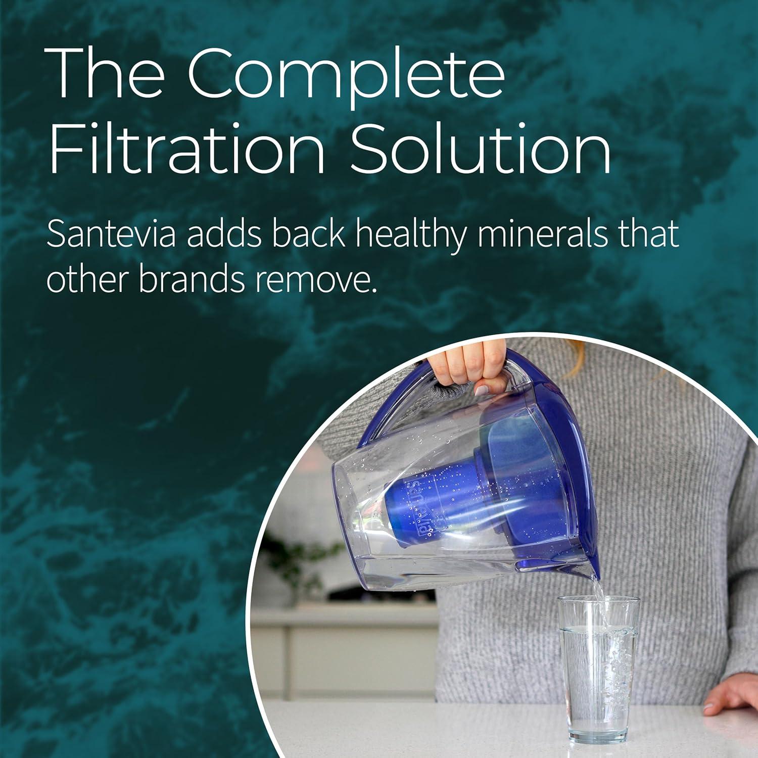 Jarra de Filtro de Agua Alcalina Santevia 9 Tazas - Purificadora