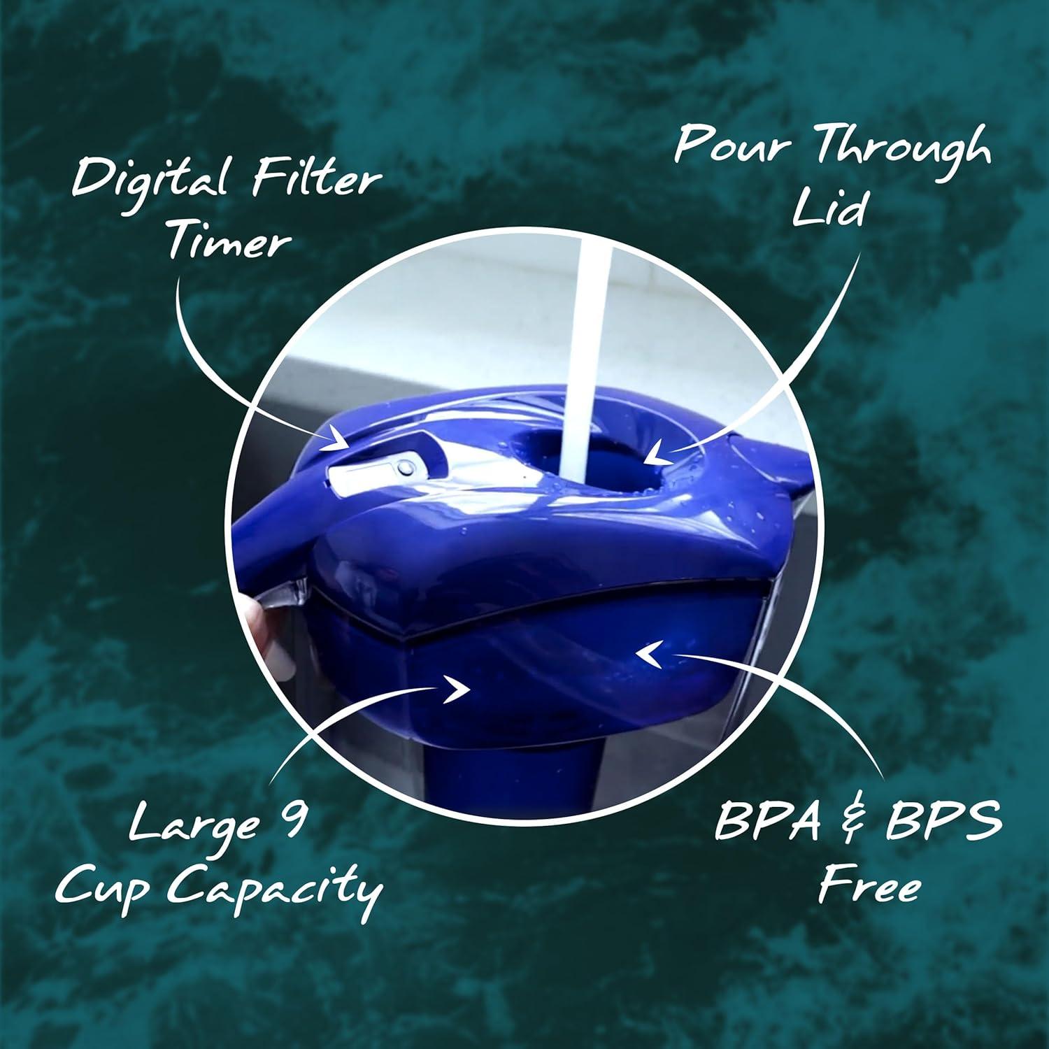 Jarra de Filtro de Agua Alcalina Santevia 9 Tazas - Purificadora