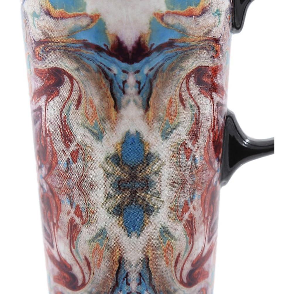 Taza de Cerámica de Viaje Topadorn 500ml con Tapa Sellada