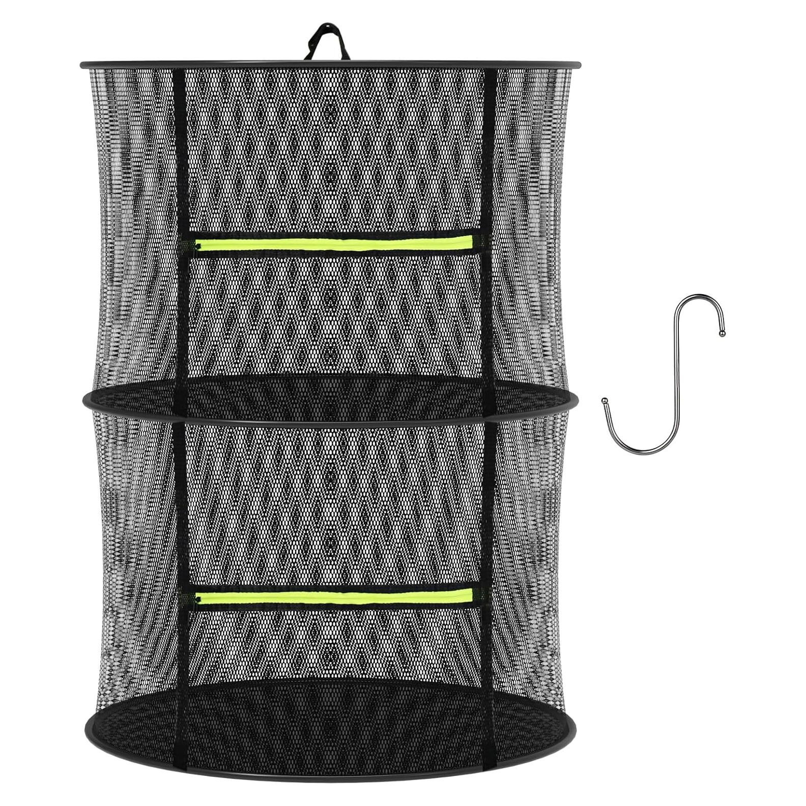 Soporte de Secado de Hierbas MEKOLIFE 2 Capas Plegable Negro