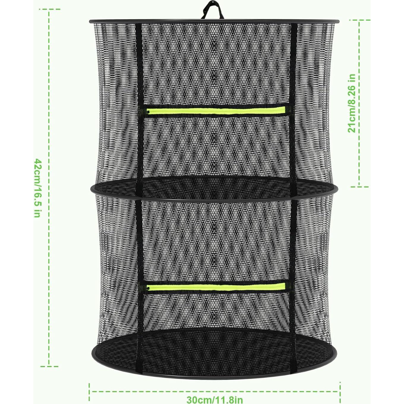 Soporte de Secado de Hierbas MEKOLIFE 2 Capas Plegable Negro