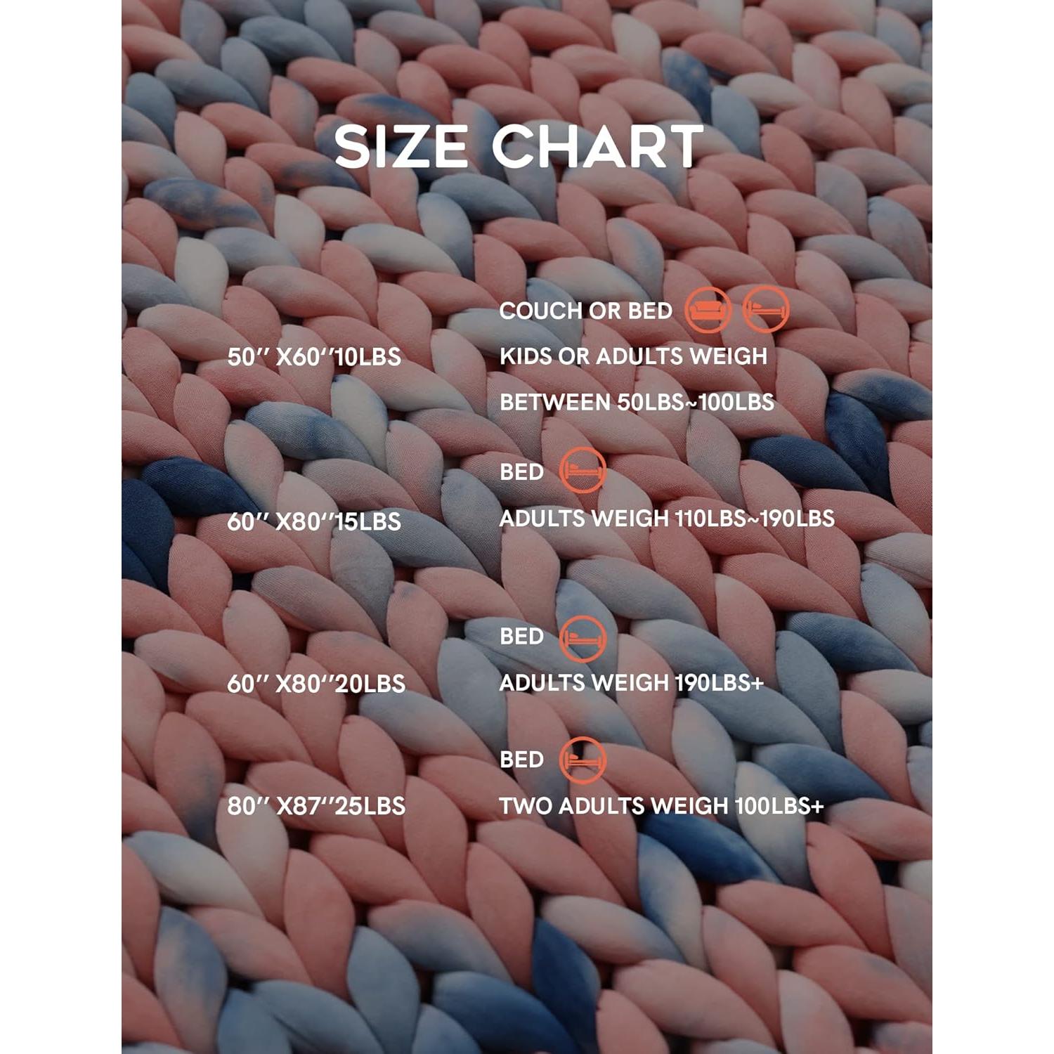 Manta con Peso YnM 101.6x127 cm Cielo Rosa Tie-Dye 3.18 kg