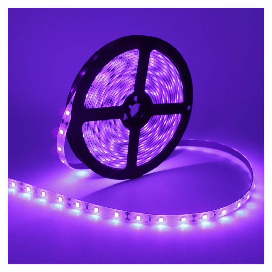 Tira de Luz Negra LED UV 5M 300LEDs IP65 12V - LEDStrips8