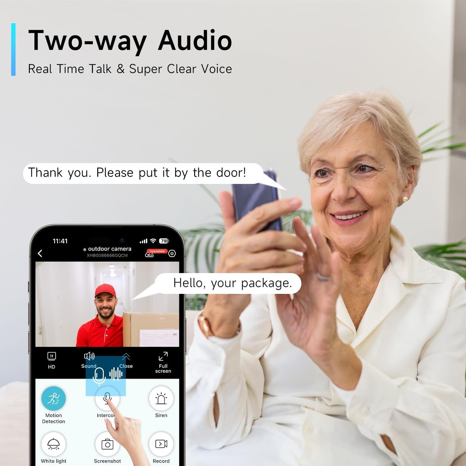 Cámara de Seguridad Inalámbrica RICHCHO 2K WiFi IP65