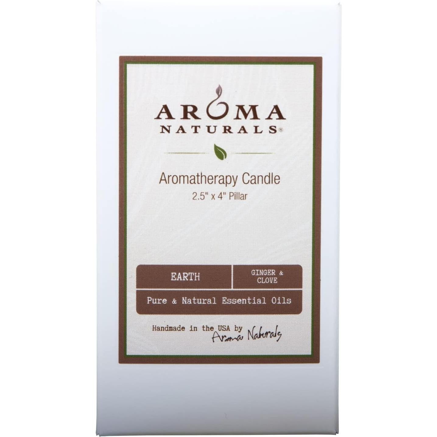 Vela Pilar Aromática Aroma Naturals Jengibre y Clavo 6.35x10.16 cm