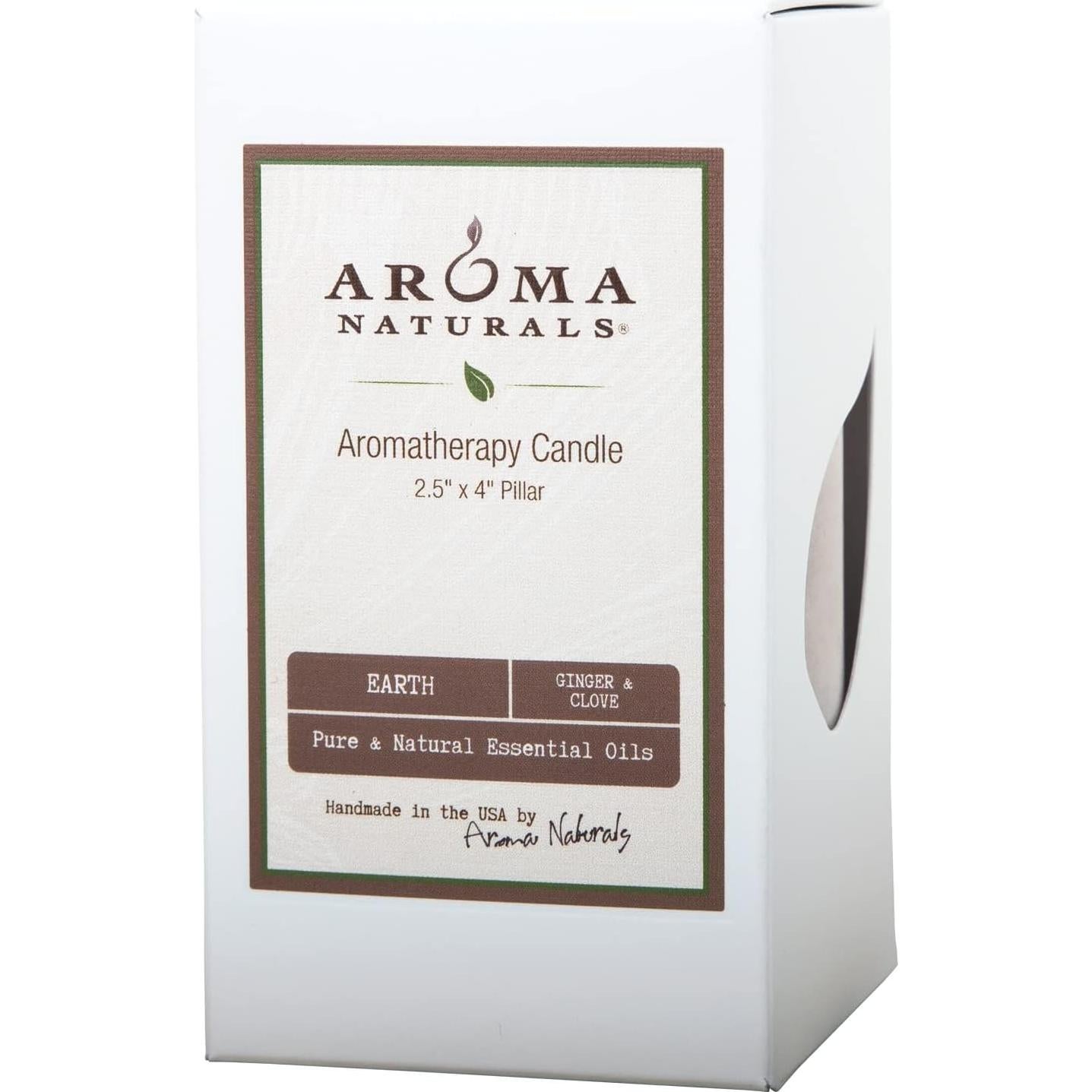 Vela Pilar Aromática Aroma Naturals Jengibre y Clavo 6.35x10.16 cm