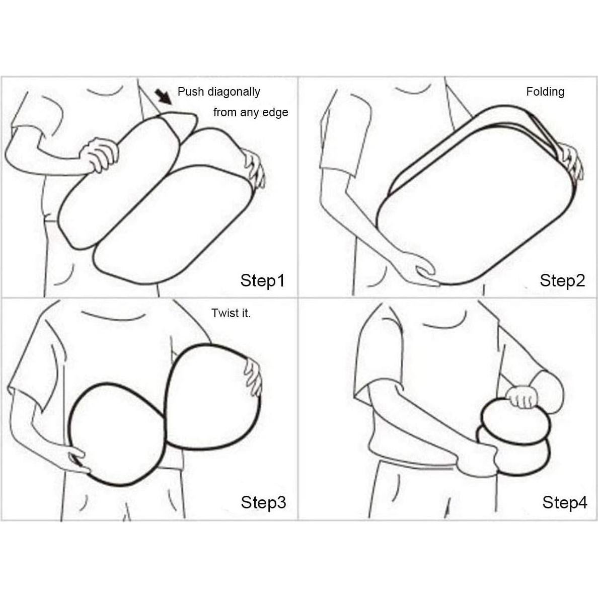 Cesta de lavandería colapsable Buenod 77L beige malla