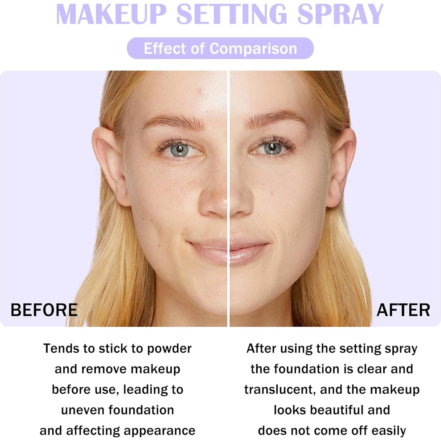 Set 2 Sprays Fijadores de Maquillaje Piel Mate y Brillante