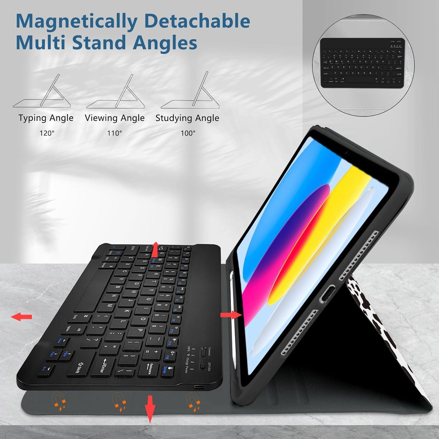 Funda con Teclado TopPerfekt para iPad Air 11" M2/M3 2024/2025 - Negro