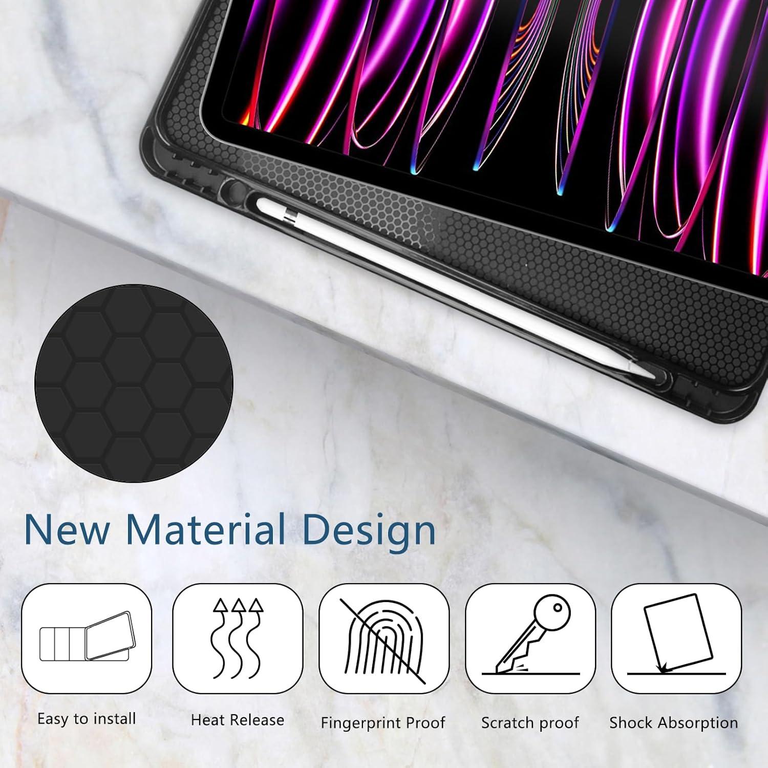 Funda con Teclado TopPerfekt para iPad Air 11" M2/M3 2024/2025 - Negro