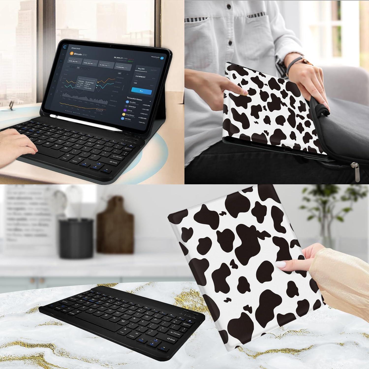 Funda con Teclado TopPerfekt para iPad Air 11" M2/M3 2024/2025 - Negro