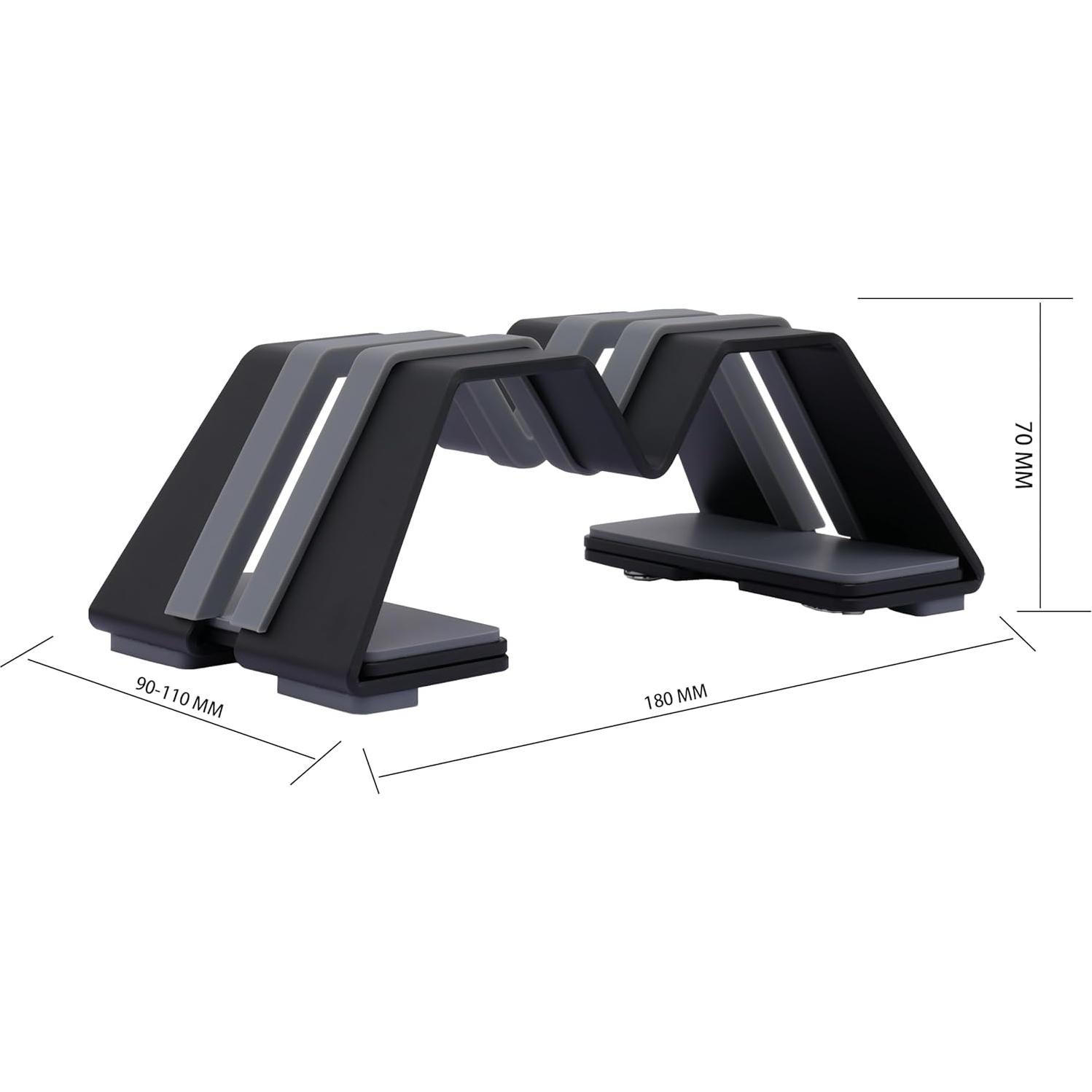 Soporte Vertical Ajustable para Laptop Psitek Mshap - Aluminio, Antideslizante, 18x11x7cm