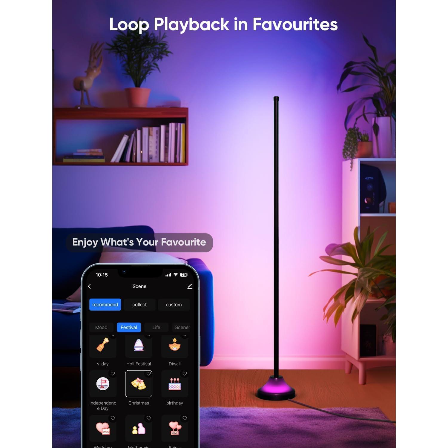 Lámpara de Pie Esquina Inteligente RGBIC 20W 1100lm - APPECK