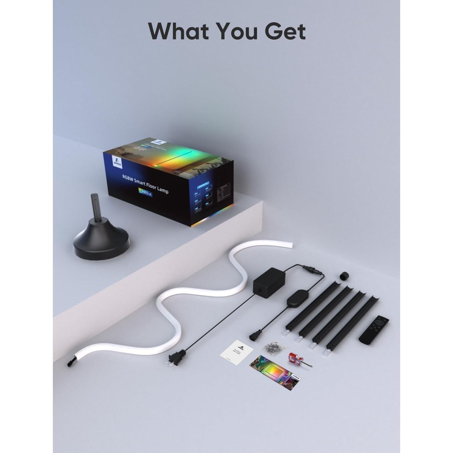 Lámpara de Pie Esquina Inteligente RGBIC 20W 1100lm - APPECK