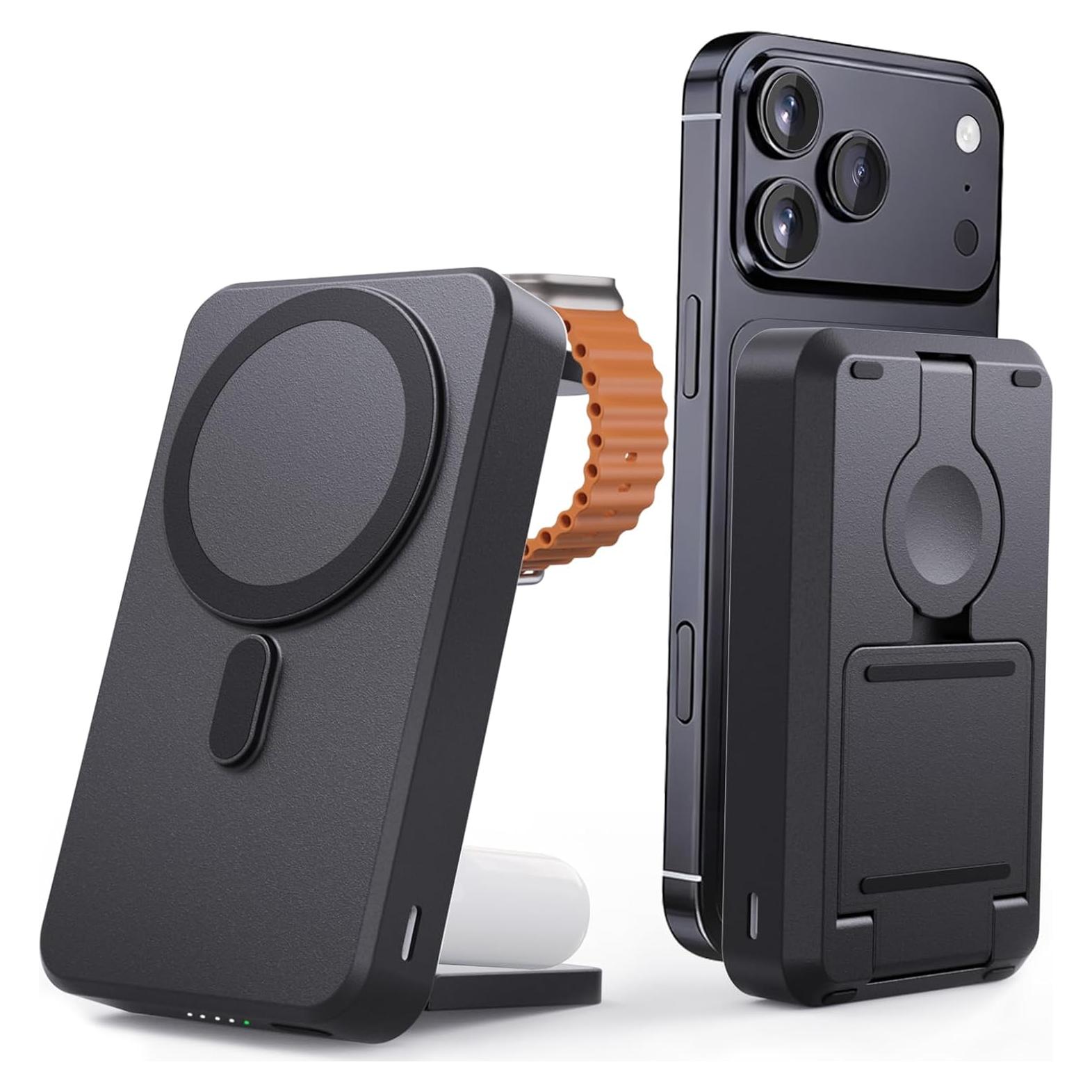 Cargador Portátil 3-en-1 Kysson 10000mAh Carga Rápida Negro