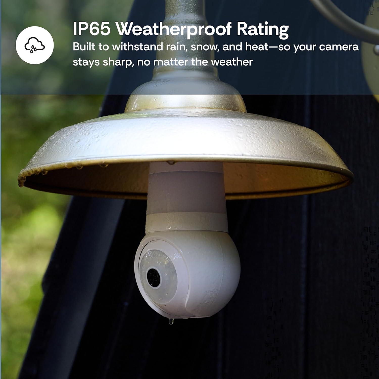 Cámara de Seguridad Bombilla LED LUNA HOGAR 4MP Wi-Fi 2.4GHz