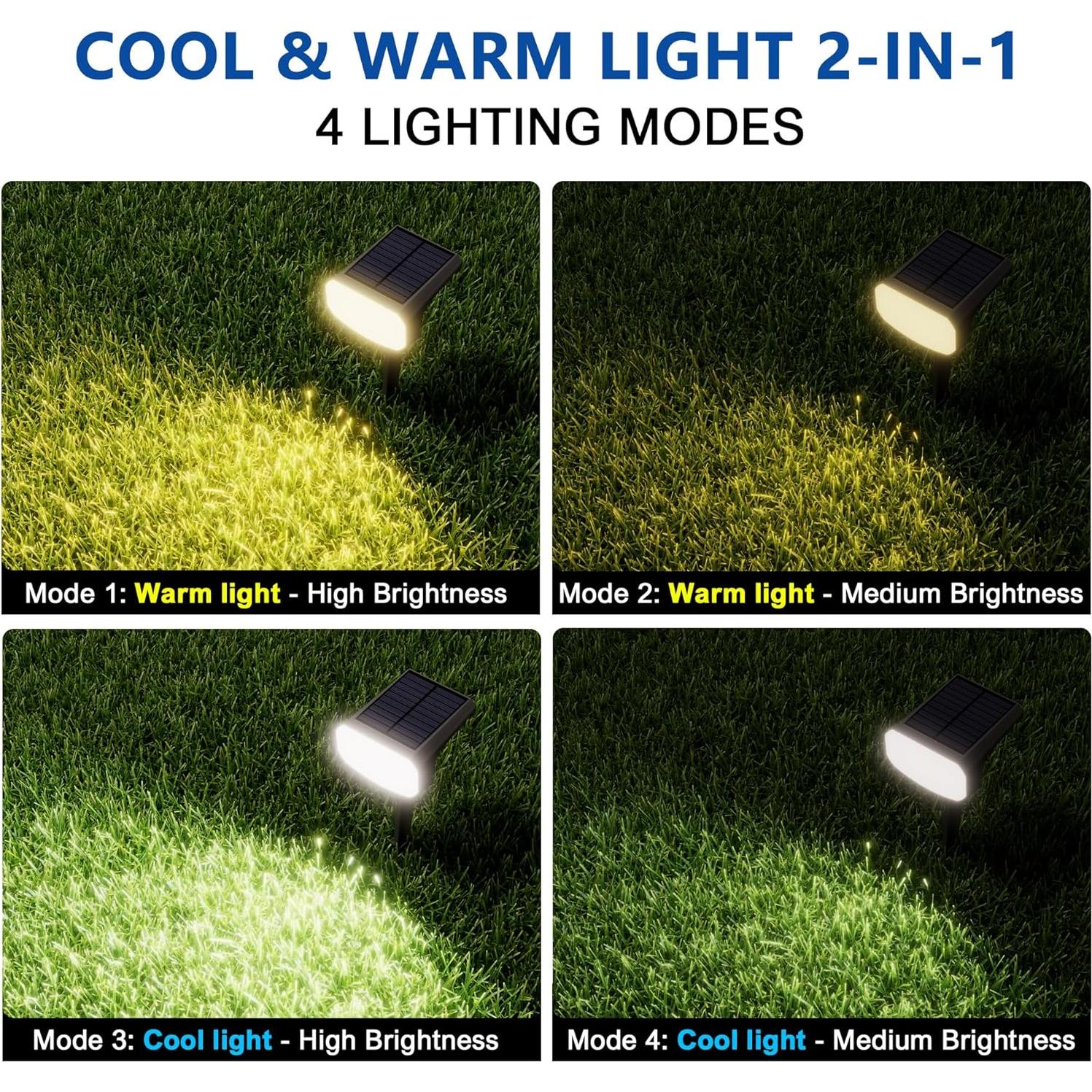 Luces Solares JEJOT para Exteriores IP65, 2 Paquete, 48 LEDs