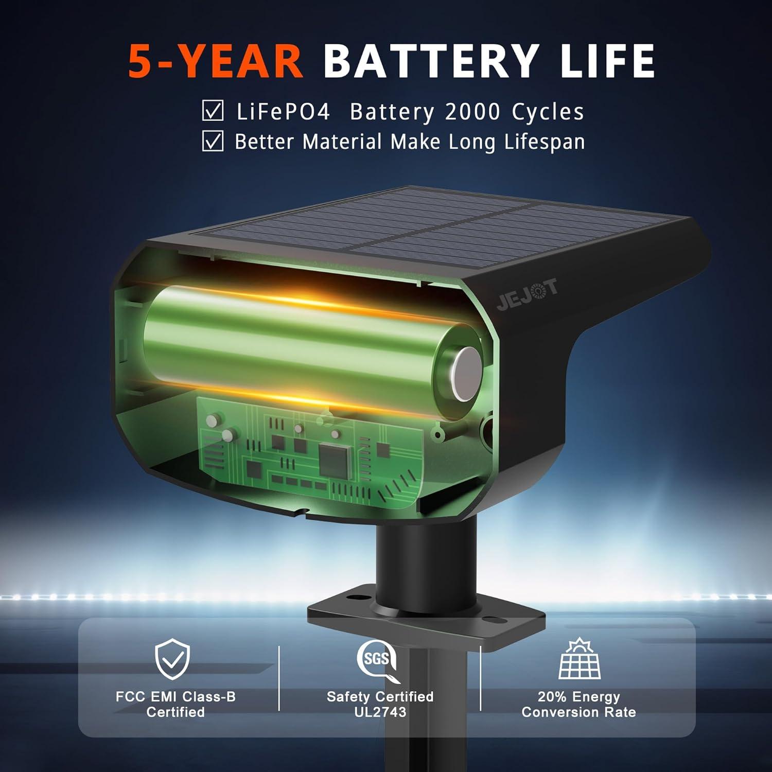 Luces Solares JEJOT para Exteriores IP65, 2 Paquete, 48 LEDs