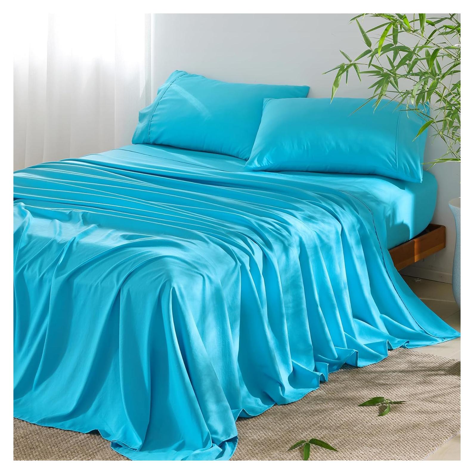 Juego de Sábanas Twin 4 Piezas Whitney Home Aqua