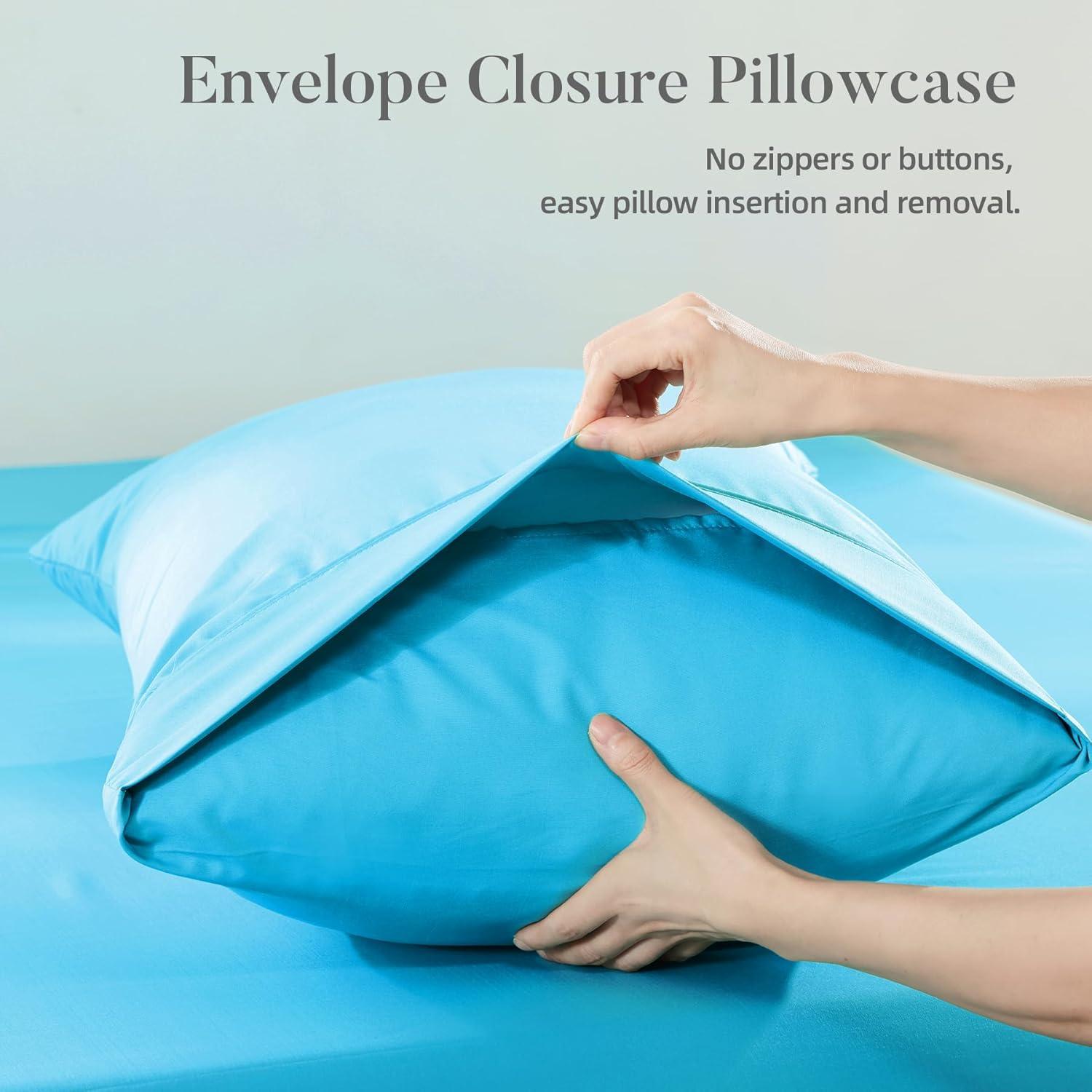 Juego de Sábanas Twin 4 Piezas Whitney Home Aqua